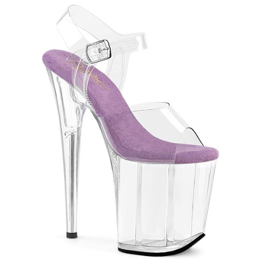 Product image of Pleaser FLAMINGO-808 Clr-Lavender/Clr 8 Inch Heel 4 Inch PF Ankle Strap Sandal