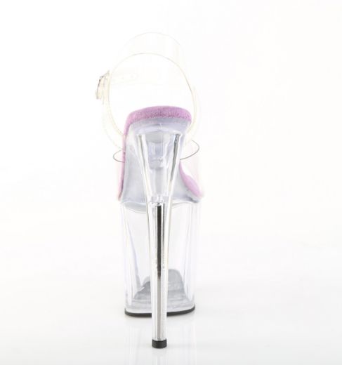 Product image of Pleaser FLAMINGO-808 Clr-Lavender/Clr 8 Inch Heel 4 Inch PF Ankle Strap Sandal