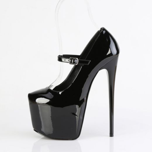 Product image of Pleaser JUBILANT-28 Blk Pat 7 Inch Heel 3 Inch Concealed PF Mary Jane Pump