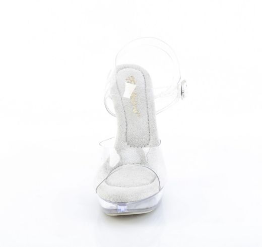 Product image of Fabulicious COCKTAIL-508 Clr/Clr 5 Inch Heel 1 Inch PF Ankle Strap Sandal