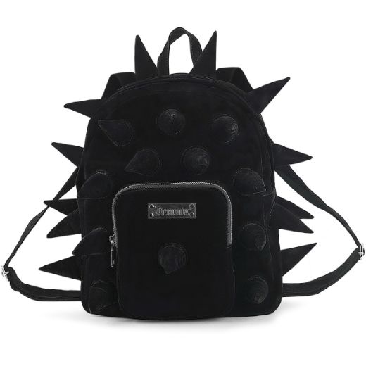 Product image of Demoniacult HB-113 Blk Velvet Velvet Spiked Mini Backpack 28x33x13 cm