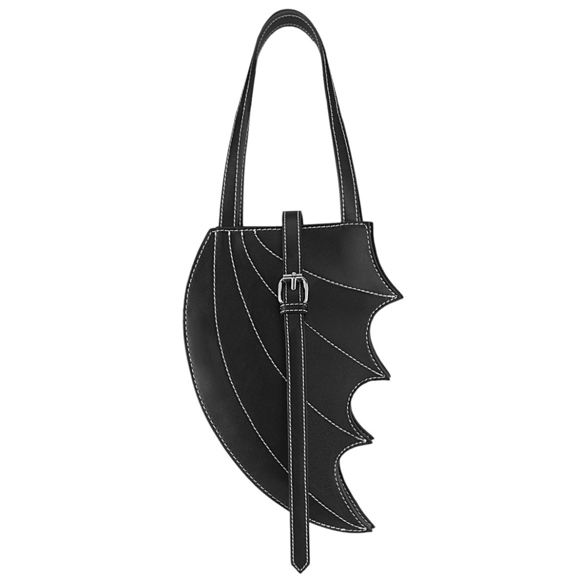 Product image of Demoniacult HB-215 Blk Vegan Leather Faux Leather Batwing Handbag 25x18x5 cm