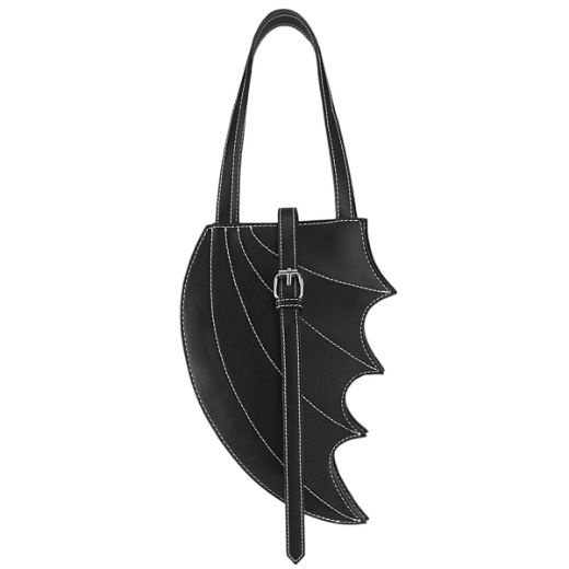 Product image of Demoniacult HB-215 Blk Vegan Leather Faux Leather Batwing Handbag 25x18x5 cm
