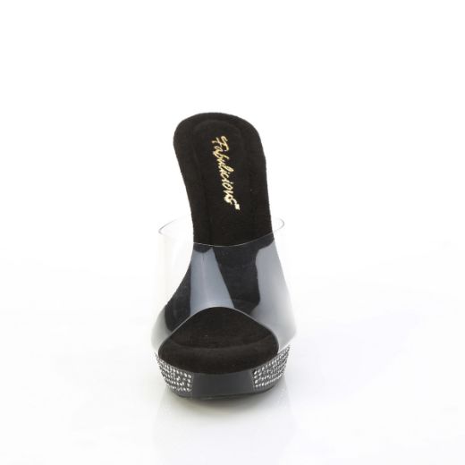 Product image of Fabulicious ATHENA-501 Clr/Blk 5 Inch Heel 1 Inch PF Slide w/RS