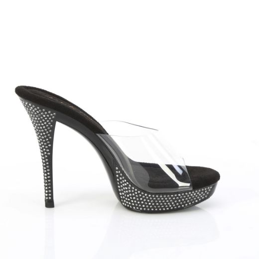 Product image of Fabulicious ATHENA-501 Clr/Blk 5 Inch Heel 1 Inch PF Slide w/RS