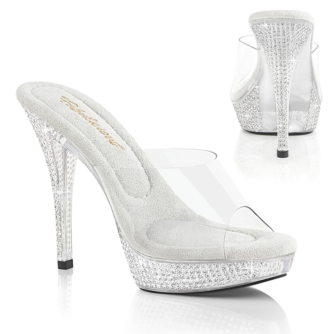 Product image of Fabulicious ATHENA-501 Clr/Clr 5 Inch Heel 1 Inch PF Slide w/RS