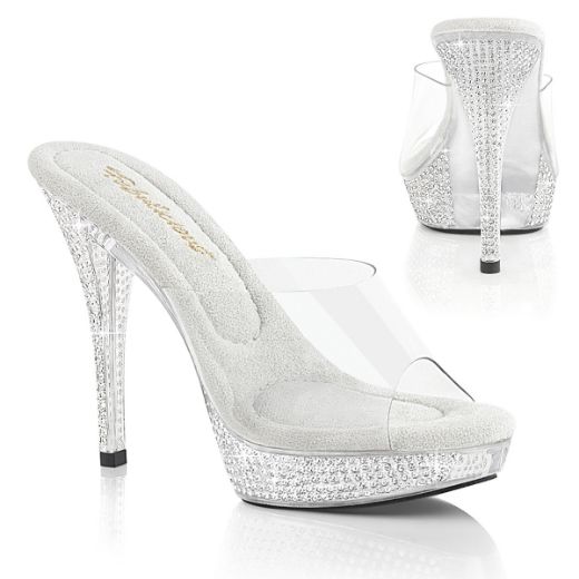 Product image of Fabulicious ATHENA-501 Clr/Clr 5 Inch Heel 1 Inch PF Slide w/RS