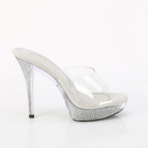 Product image of Fabulicious ATHENA-501 Clr/Clr 5 Inch Heel 1 Inch PF Slide w/RS