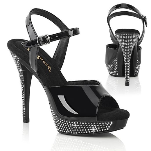 Product image of Fabulicious ATHENA-509 Blk/Blk 5 Inch Heel 1 Inch PF Ankle Strap Sandal w/RS