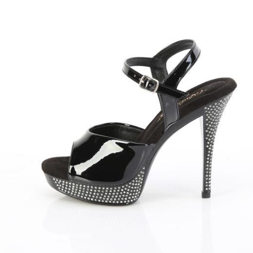 Product image of Fabulicious ATHENA-509 Blk/Blk 5 Inch Heel 1 Inch PF Ankle Strap Sandal w/RS