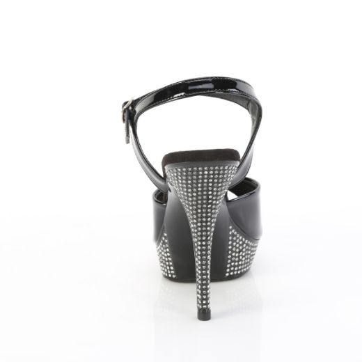 Product image of Fabulicious ATHENA-509 Blk/Blk 5 Inch Heel 1 Inch PF Ankle Strap Sandal w/RS