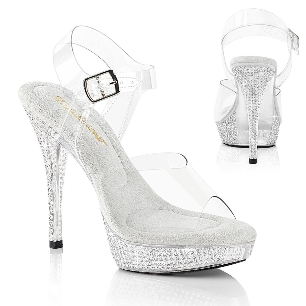 Product image of Fabulicious ATHENA-508 Clr/Clr 5 Inch Heel 1 Inch PF Ankle Strap Sandal w/RS