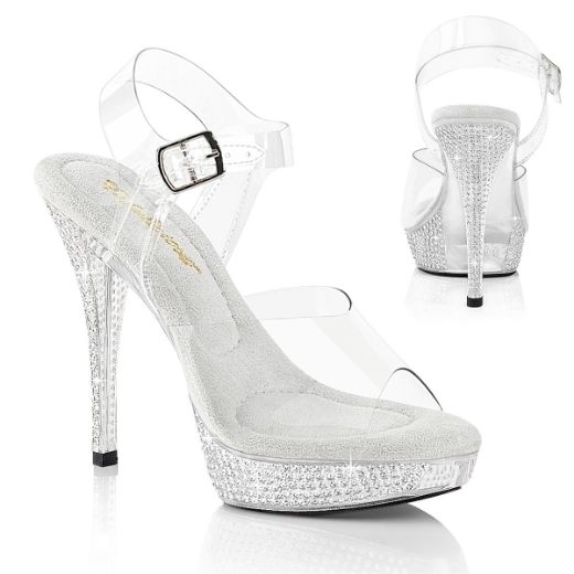 Product image of Fabulicious ATHENA-508 Clr/Clr 5 Inch Heel 1 Inch PF Ankle Strap Sandal w/RS