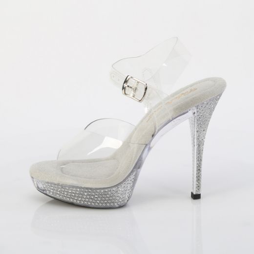 Product image of Fabulicious ATHENA-508 Clr/Clr 5 Inch Heel 1 Inch PF Ankle Strap Sandal w/RS