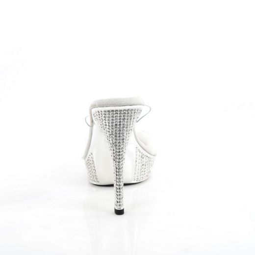 Product image of Fabulicious ATHENA-501 Clr/Slv Chrome 5 Inch Heel 1 Inch PF Slide w/RS