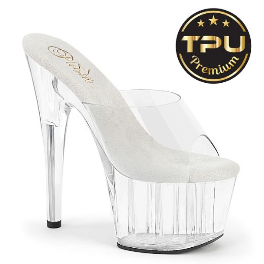 Product image of Pleaser ADORE-701PREM Clr/Clr 7 Inch Heel 2 3/4 Inch Platform Slide