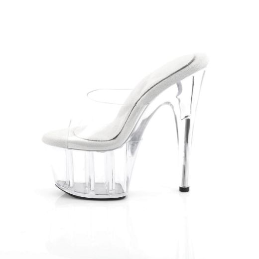 Product image of Pleaser ADORE-701PREM Clr/Clr 7 Inch Heel 2 3/4 Inch Platform Slide