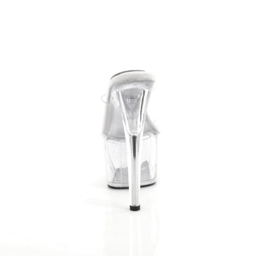 Product image of Pleaser ADORE-701PREM Clr/Clr 7 Inch Heel 2 3/4 Inch Platform Slide