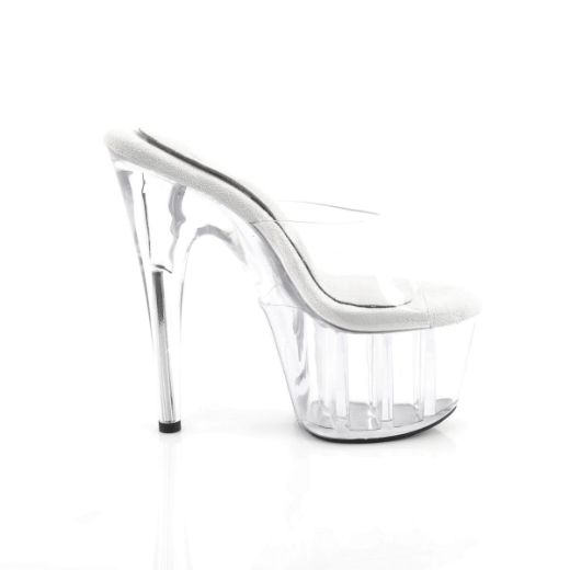 Product image of Pleaser ADORE-701PREM Clr/Clr 7 Inch Heel 2 3/4 Inch Platform Slide